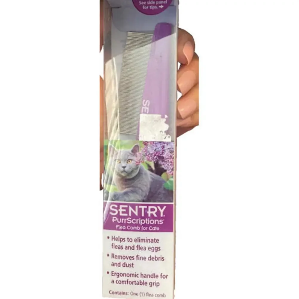Sentry Purrscriptions Flea Comb for Cats Cat Grooming